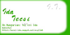 ida tecsi business card